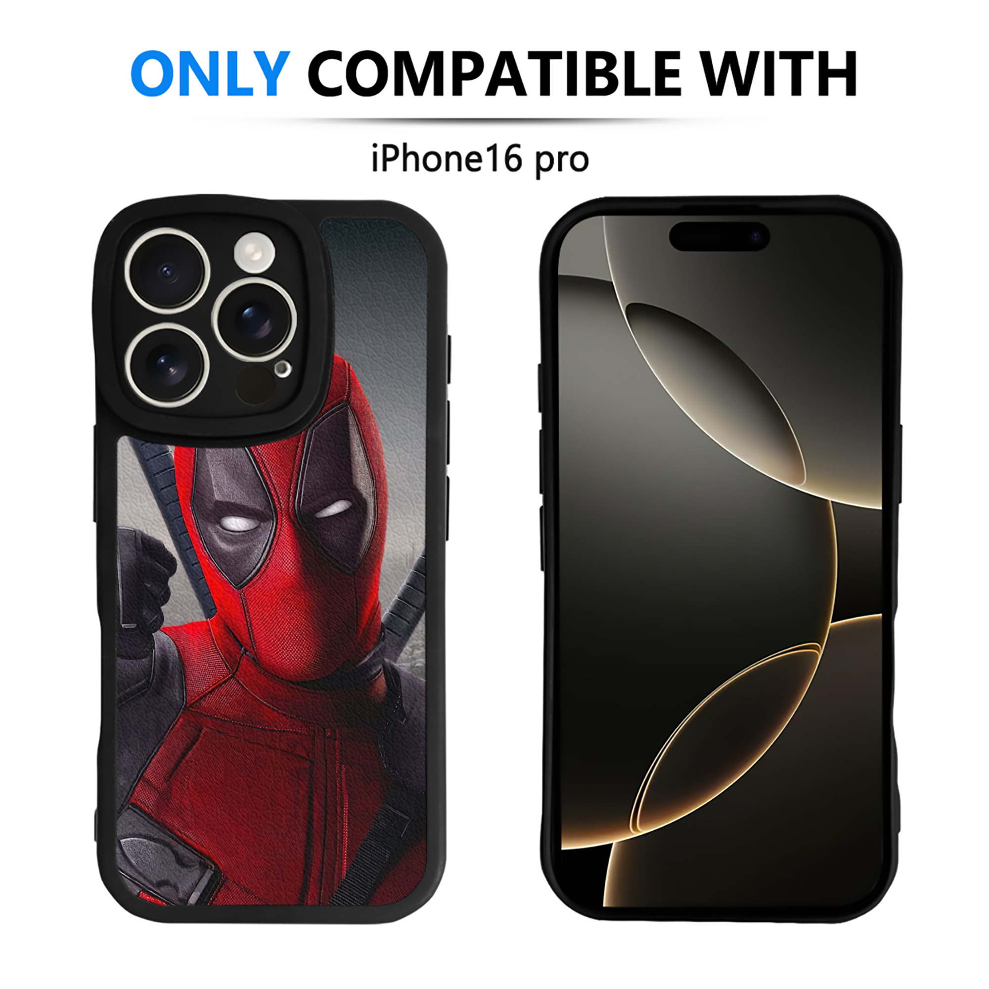 （画像用） Deadpool デッドプール 【iPhone 16シリーズ対応】シリコンスマホケース（レザー調） 材質：シリコン
